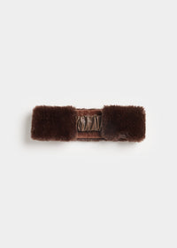 MAD HTR Faux Fur Headband - Chocolate