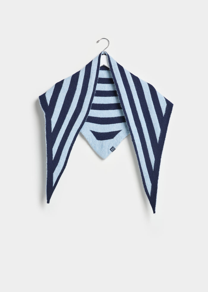 MAD HTR Triangle Scarf - Blue & Navy