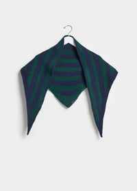 MAD HTR Triangle Scarf - Navy & Green