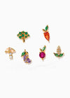 Farmers Market Veggie Stud Set - Gold