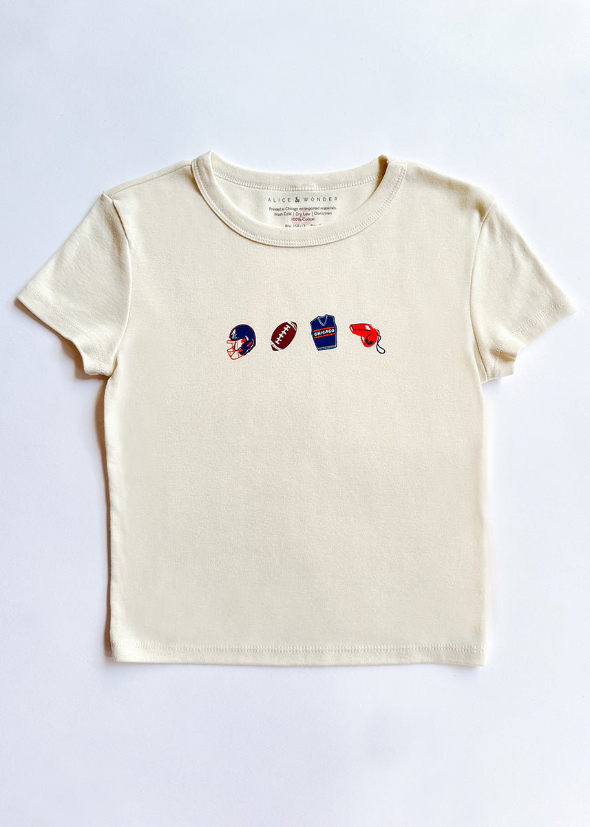 Chicago Football Icons Baby Tee
