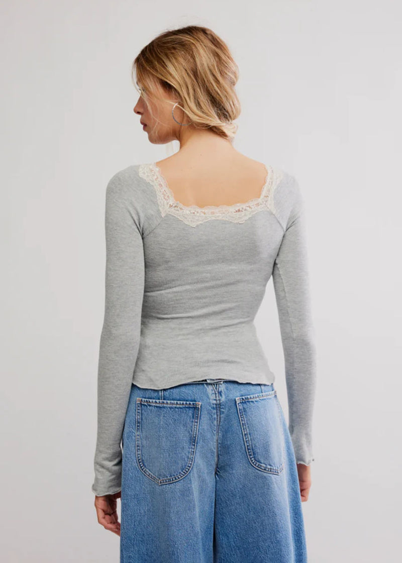 Oh My Darling Long Sleeve - Heather Grey Combo