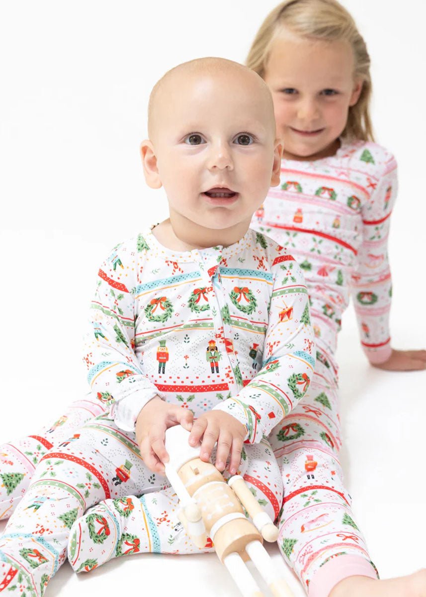 2-Way Zipper Footie - Nutcracker Fair Isle