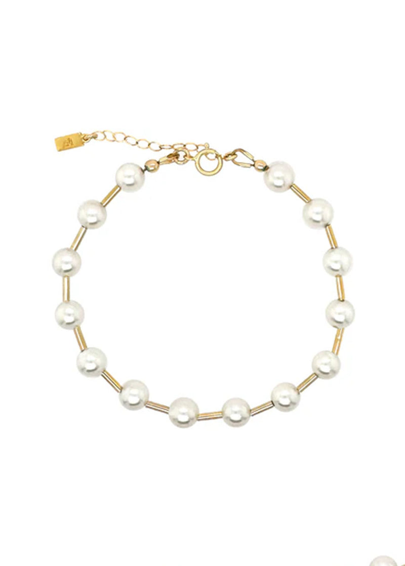 Gal Beaded Bracelet - Pearl