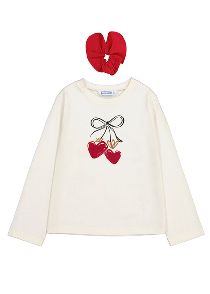 Rory Heart Long Sleeve Tee - Macchiato