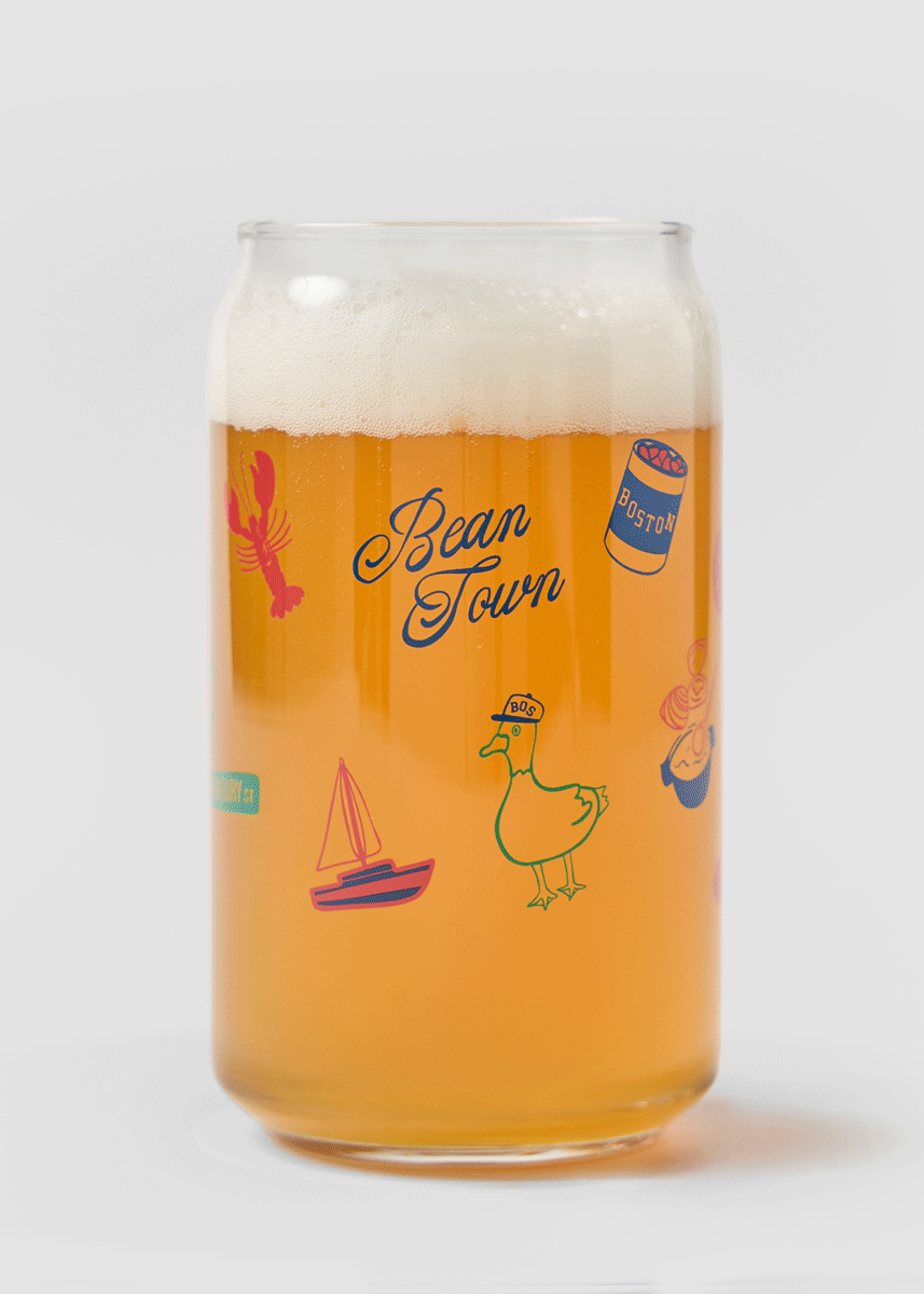 Boston Icons Can Glass
