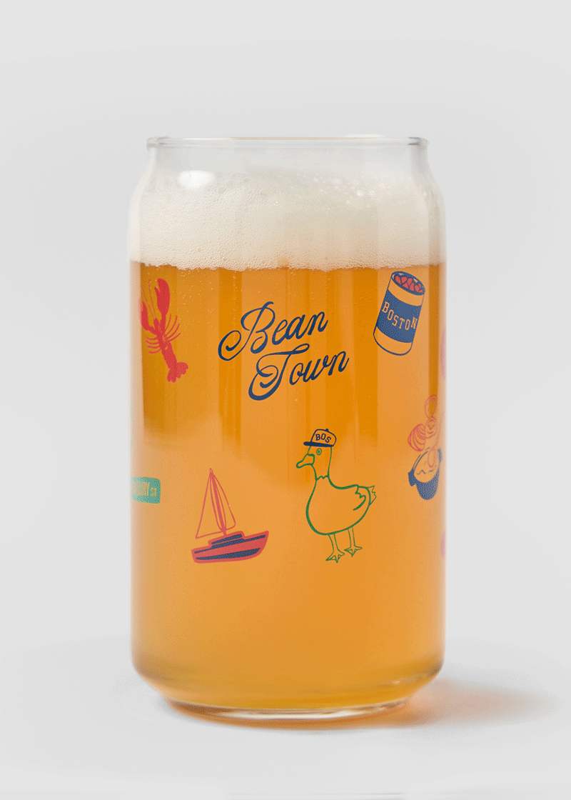 Boston Icons Can Glass