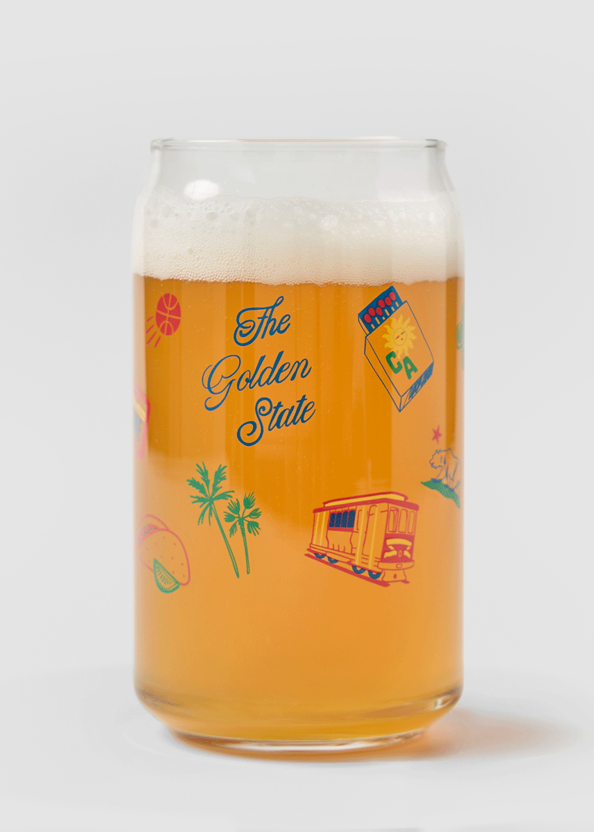 California Icons Can Glass