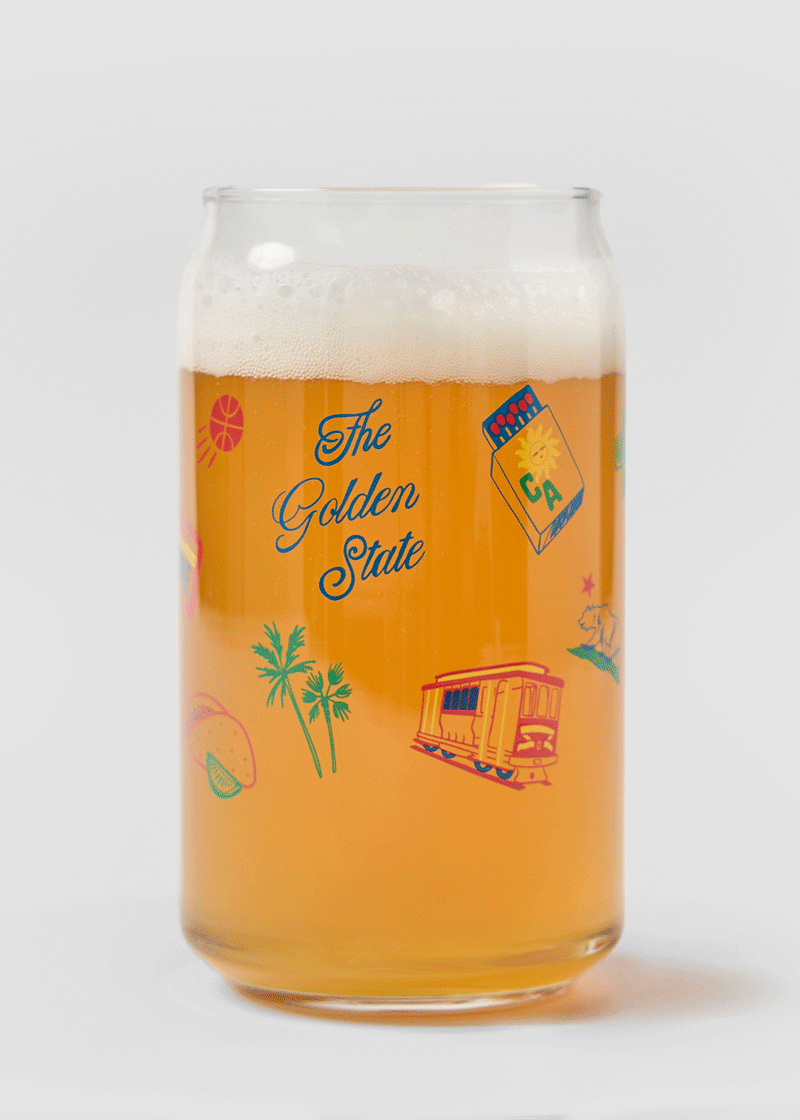 California Icons Can Glass