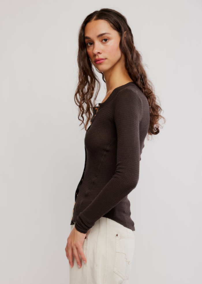 Going Places Knit Top - Deep Fudge