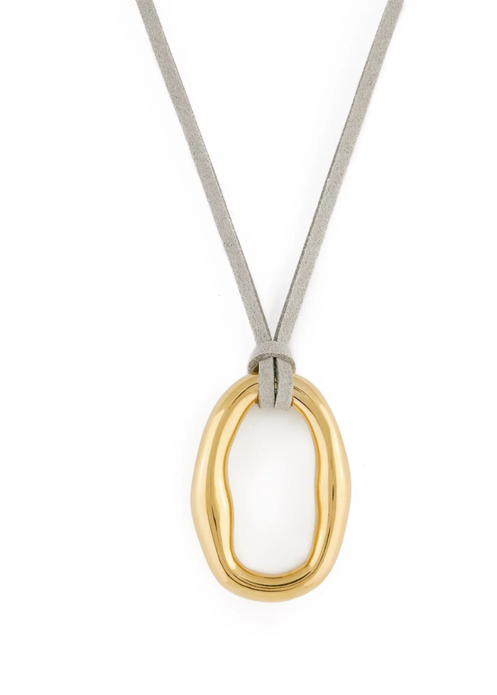 Gold Dolce Necklace - Grey