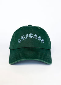 Youth Chicago Arch Dad Hat - Green & Blue