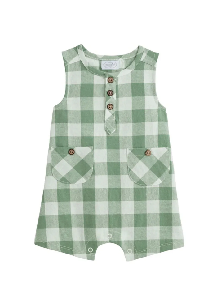 Green Check Romper