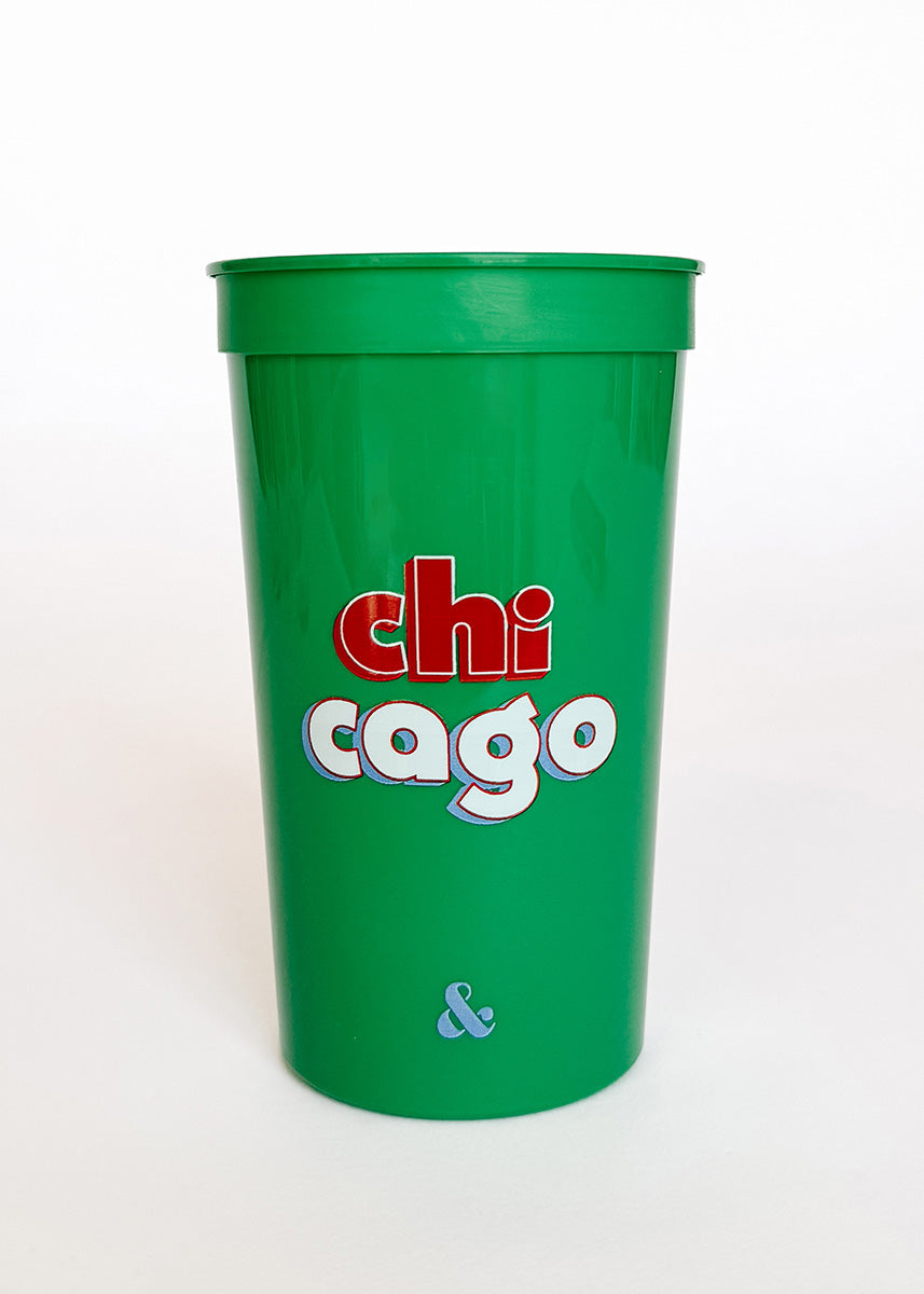 Chicago Stacked Stadium Cup - Green