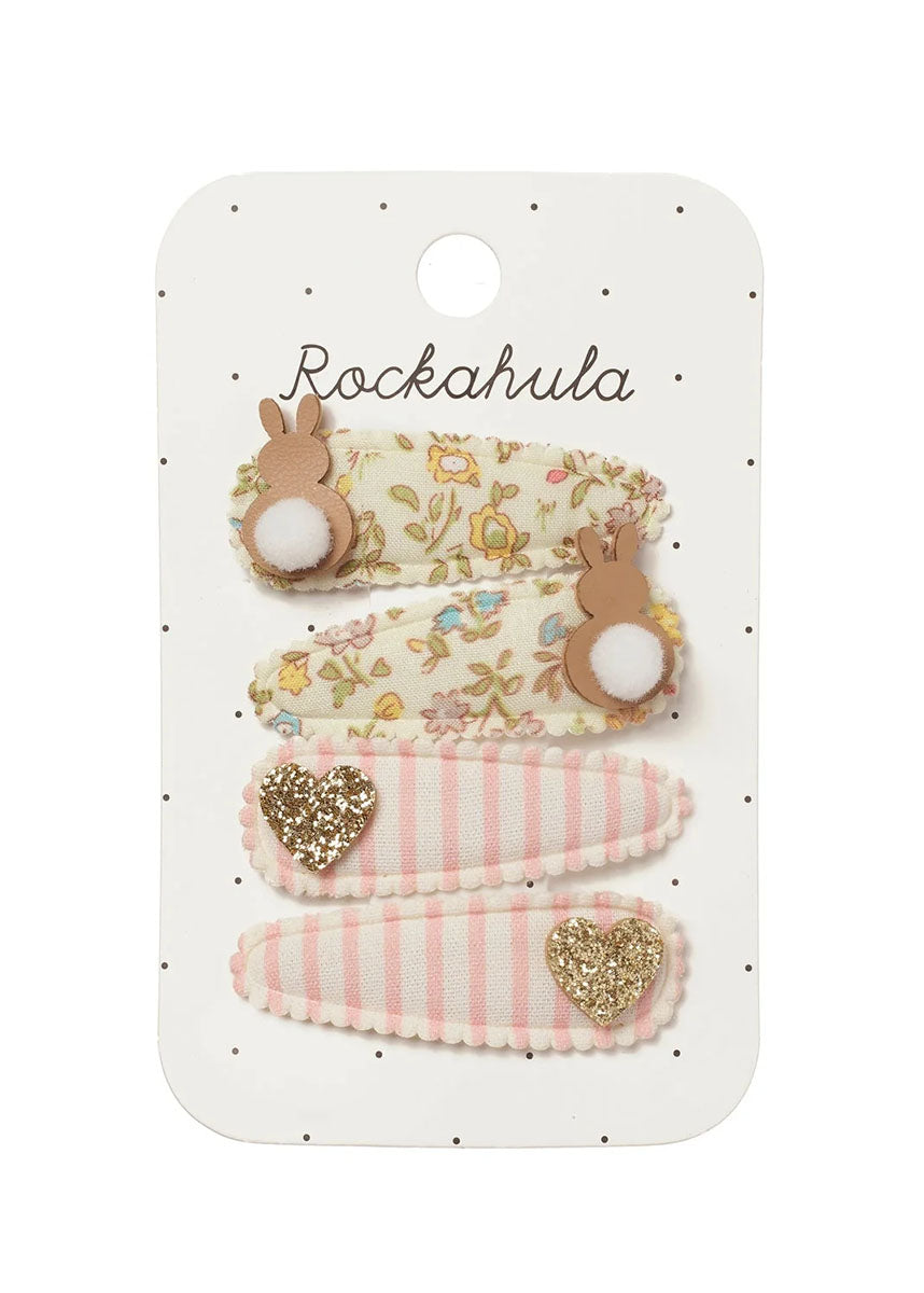 Petal Bunny Fabric Clip Set