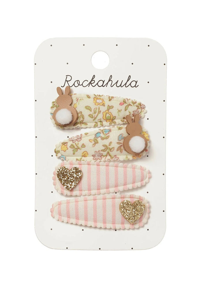 Petal Bunny Fabric Clip Set