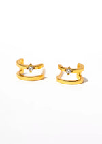 Golden Horizon Double Hoops - Gold