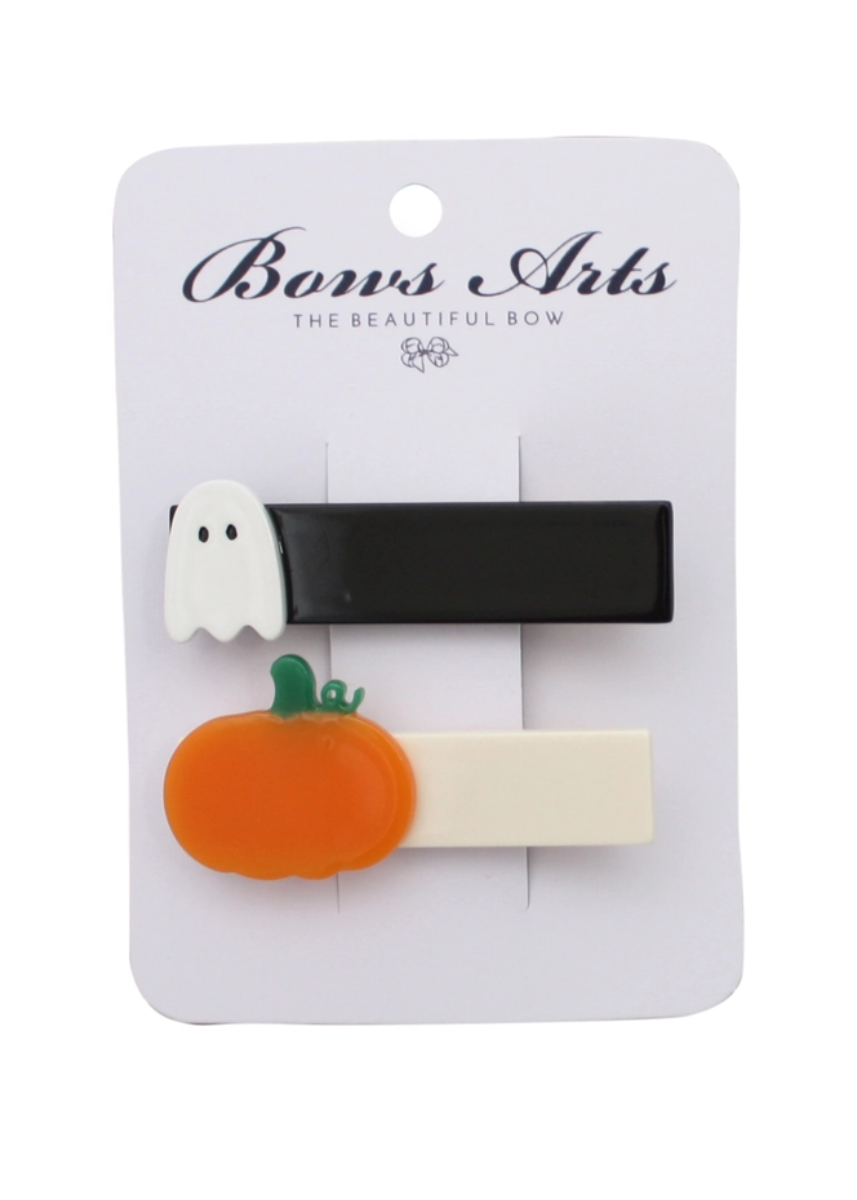 Halloween Bar Clip Set - Ghost & Pumpkin