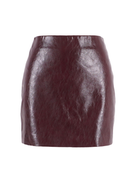 Hart Faux Leather Mini Skirt - Wine