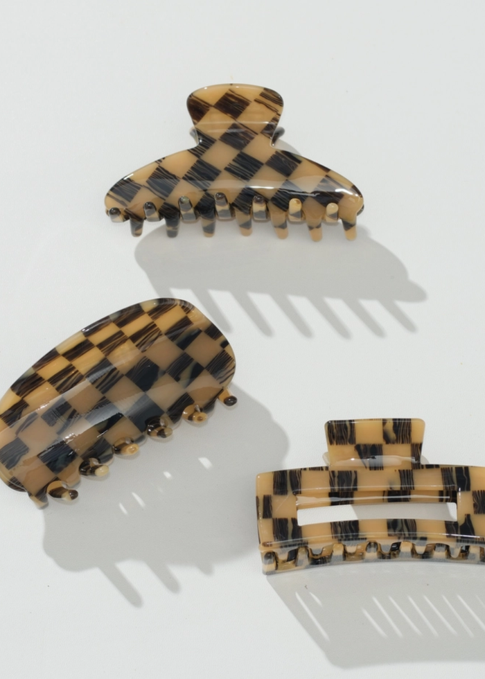 Harvest Checkered Claw Clip