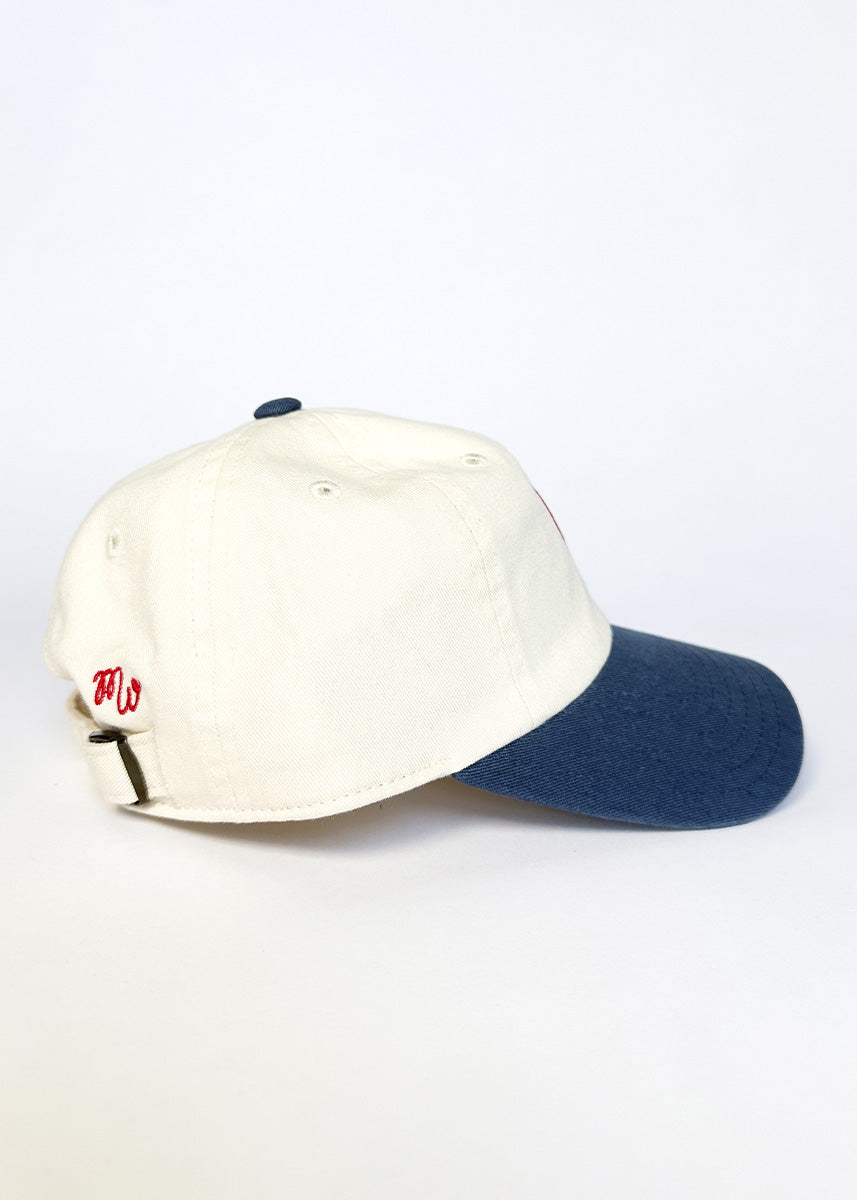 Youth Chi Heart Icon Hat - Ivory & Breaker Blue