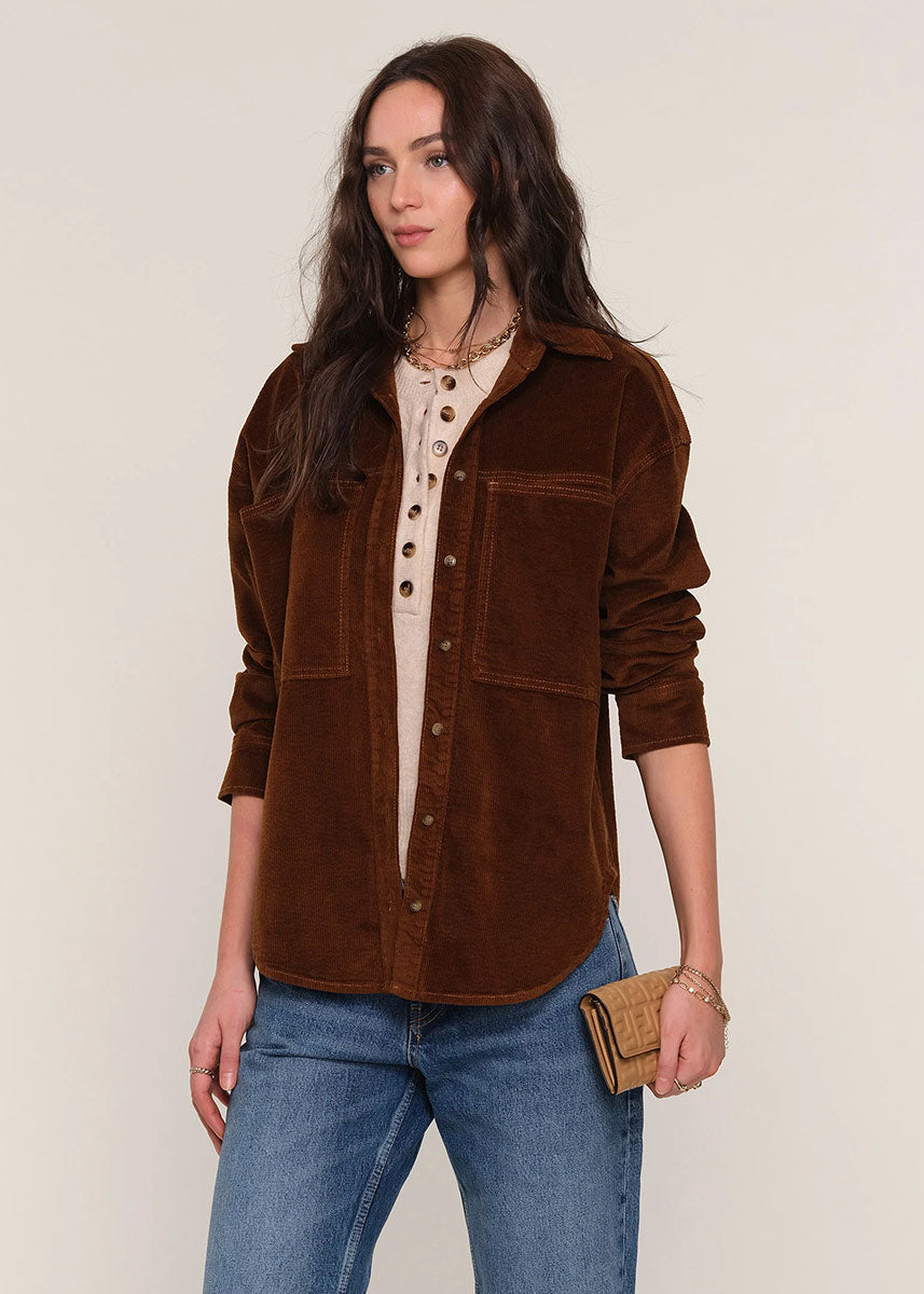 Tilly Cord Shirt - Saddle