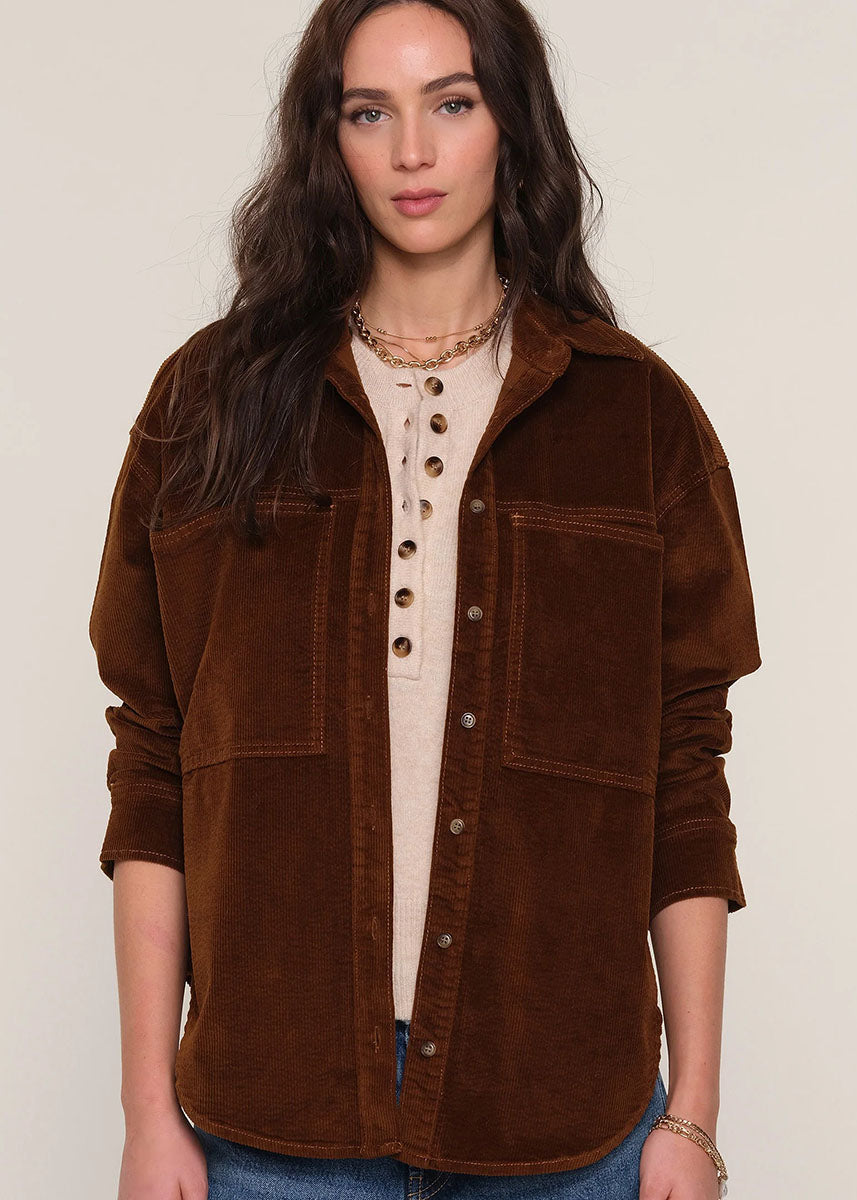 Tilly Cord Shirt - Saddle