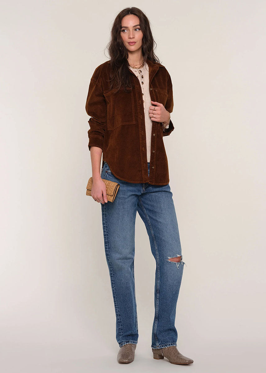 Tilly Cord Shirt - Saddle