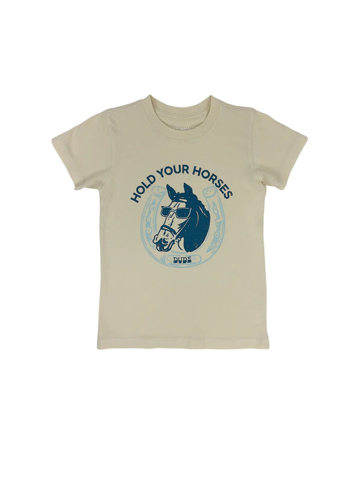 Hold Your Horses Tee - Parchment