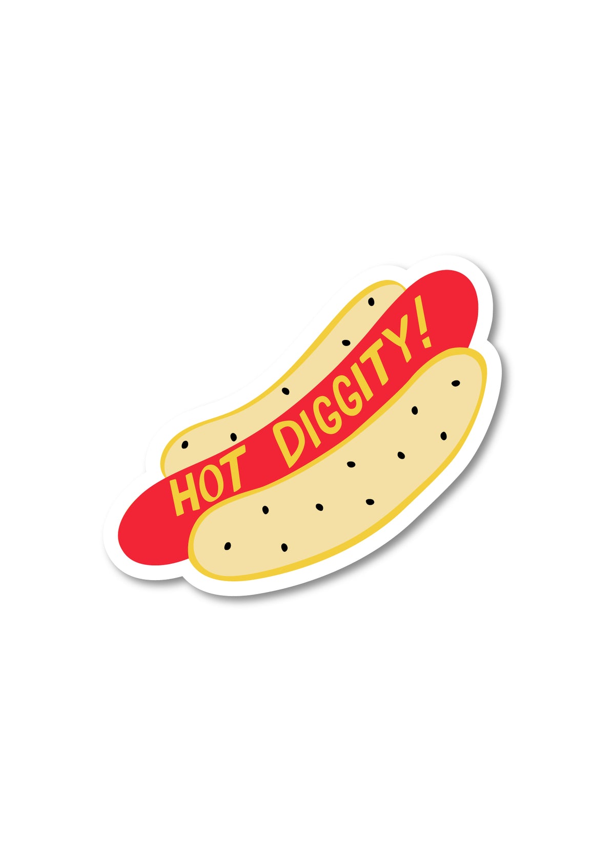 Hot Diggity Dog Sticker