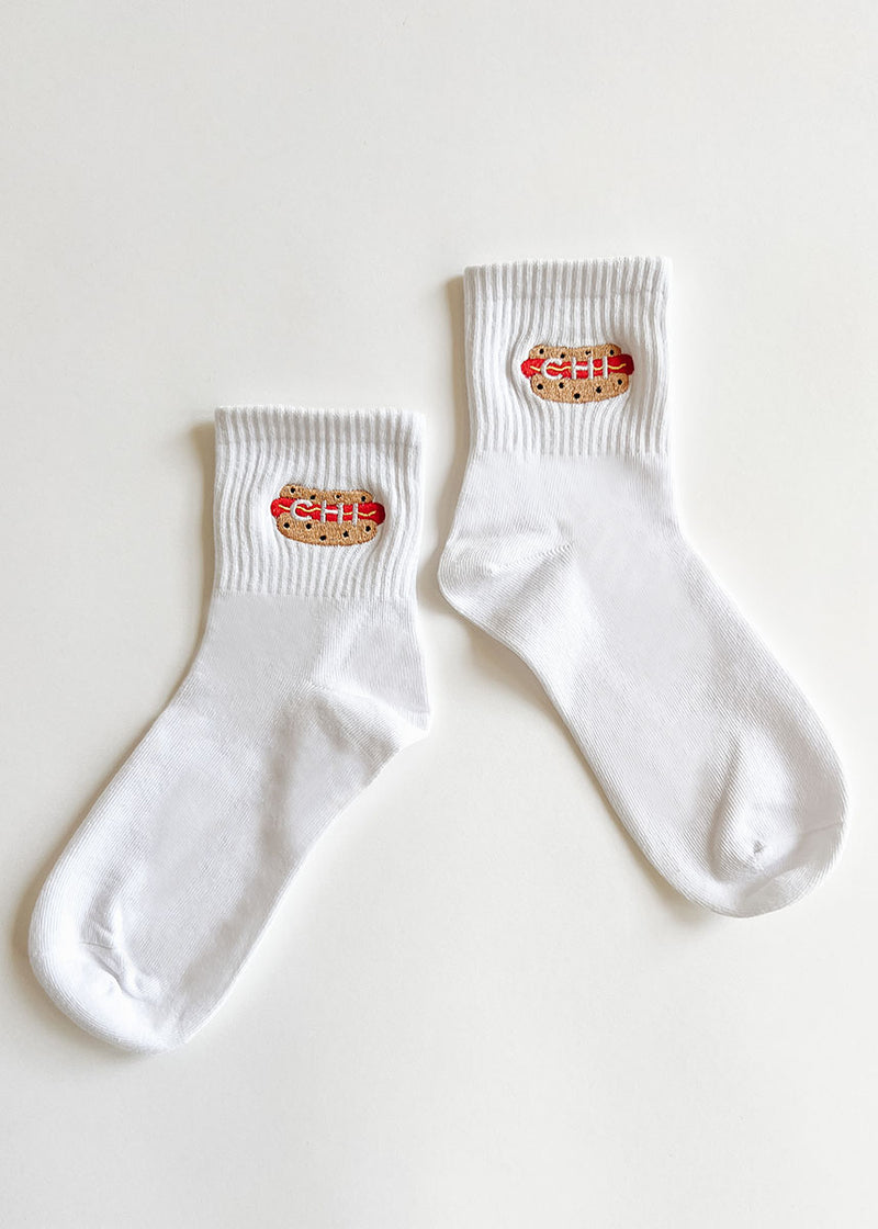 Hot Dog Icon Crew Sock