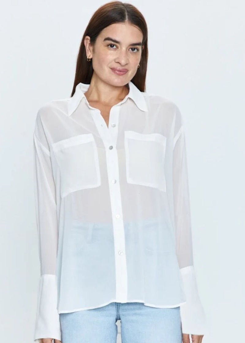 Willa Sheer Shirt - Ivory