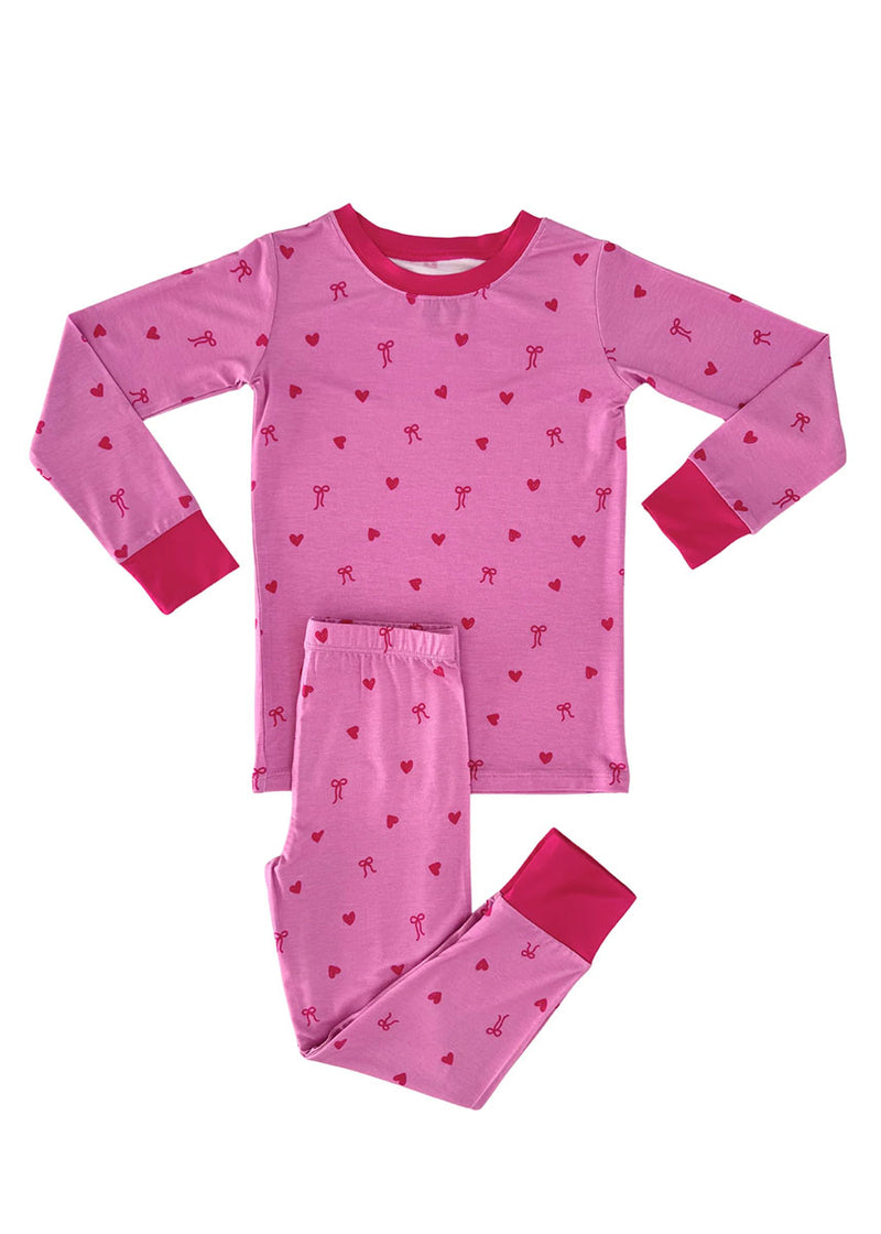 Pink Heart Two-Piece Set