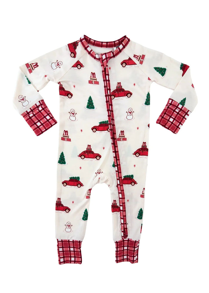 Red Holly Jolly Cruisers Zipper Romper