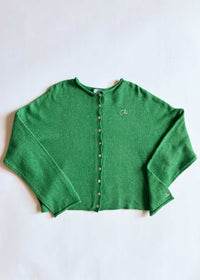 Chi Embroidered Piper Cardigan - Kelly Green