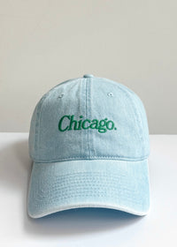 Chicago. Dad Hat - Denim & Green