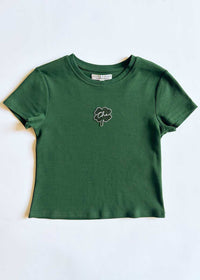 Chi Clover Beaded Baby Tee