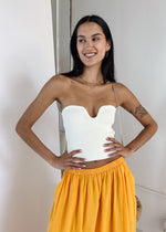 Kailee Sweater Tube Top - Off White