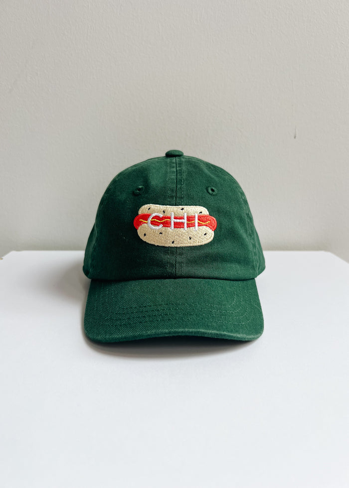 Toddler Chi Hot Dog Icon Hat - Dark Green