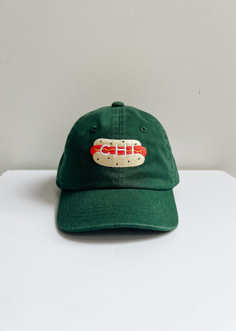 Toddler Chi Hot Dog Icon Hat - Dark Green