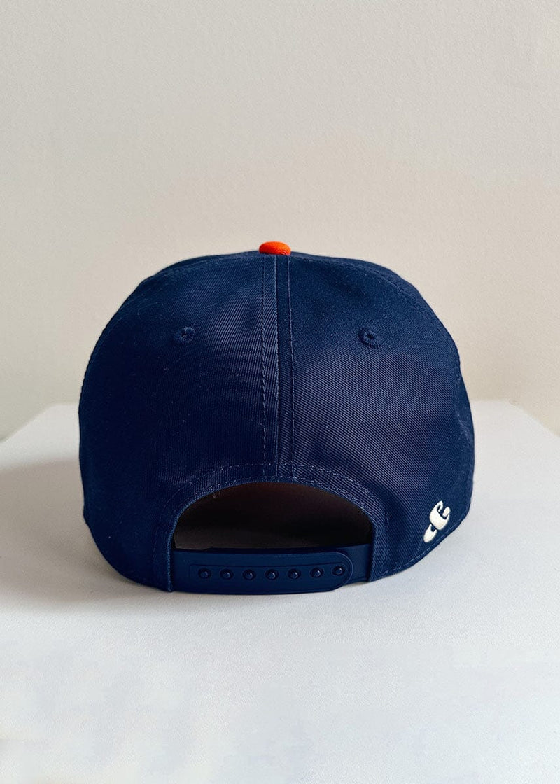 Chicago Puff Colorblock Baseball Cap - Navy & Orange