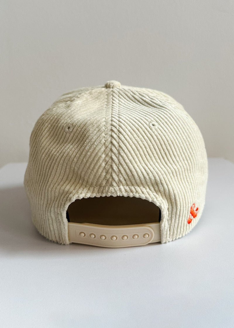 Chicago Forever Wide Whale Cord Hat - Cream & Orange