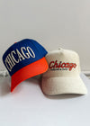 Chicago Forever Wide Whale Cord Hat - Cream & Orange