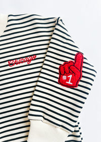 Chicago Basketball Striped Patch Sweatshirt