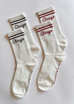 Chicago Script Long Crew Sock - Espresso