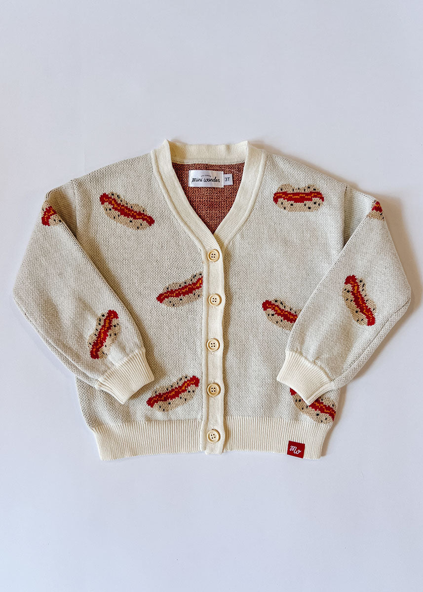 Hot Dog Knit Cardigan - Ivory