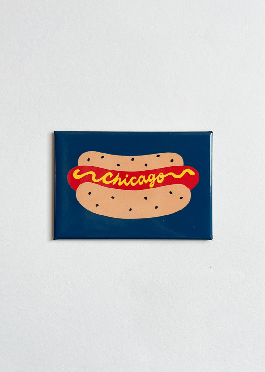 Chicago Mustard Hot Dog Magnet