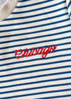 Chicago Striped Patch Sweatshirt - Ivory/Blue