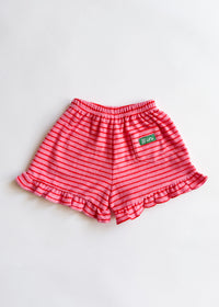 French Terry Striped Oversized Set - Pink & Red