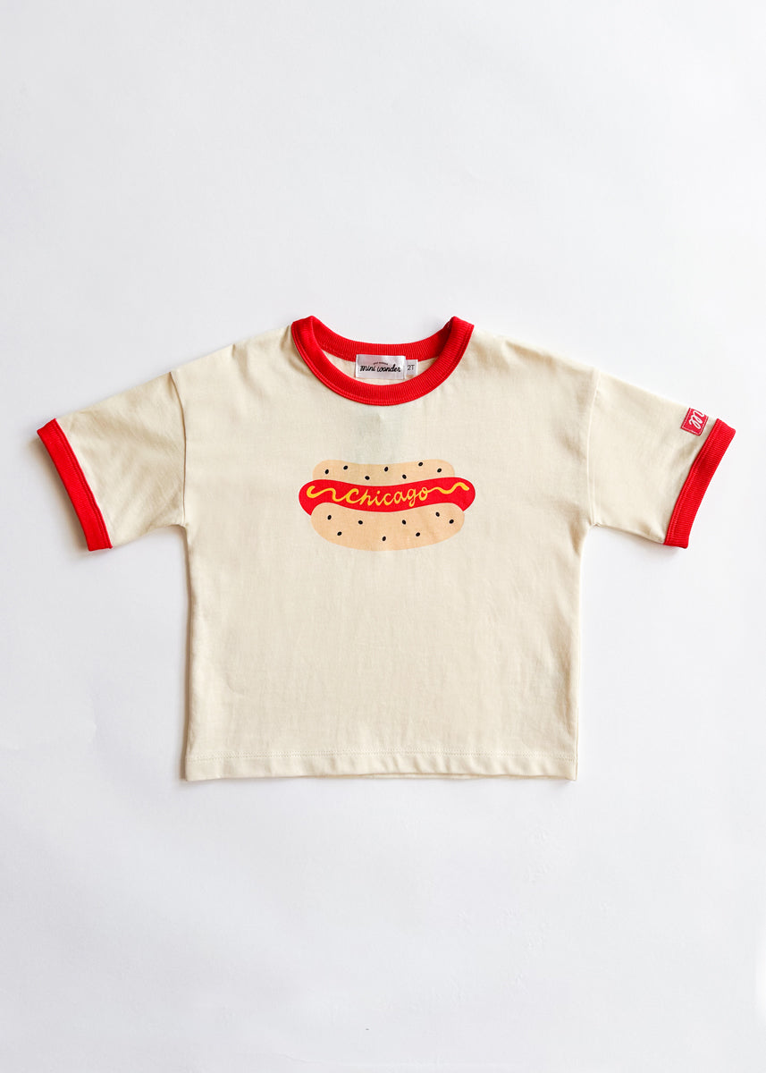 Chicago Dog Oversized Ringer Tee